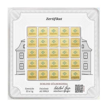 25 gram - Goud .999 - Geiger Edelmetalle - Verzegeld en met