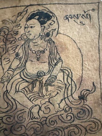 Mongools-Tibetaans Boeddhistisch Beschilderd, Antiek en Kunst