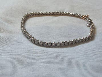 Tennis armband - 18 karaat Witgoud, Roségoud - 3.00ct. tw.