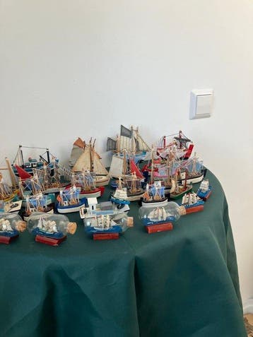 Maritieme objecten (35) - zeilschepen .kotters, oesterboten, Antiek en Kunst