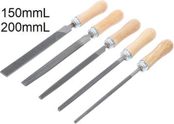 Vijlen-set houten heft 5-dlg, Verzenden, Nieuw