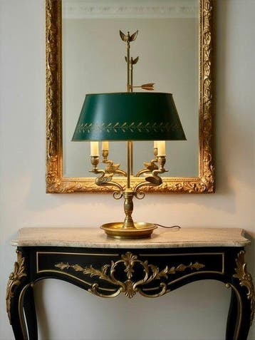 Bouilotte lamp - Franse exclusieve luxe - Verguld messing