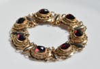 Armband - 14 karaat Geel goud Granaat - Gouden armband, Handtassen en Accessoires, Armbanden, Nieuw