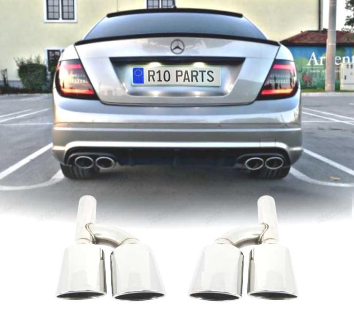 EMBOUTS D´ÉCHAPPEMENT SPÉCIFIQUE LOOK AMG MERCEDES CLASSE C, Autos : Pièces & Accessoires, Systèmes d'échappement, Envoi