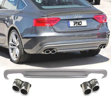 Diffuseur Pour Audi A5 Sportback 12-15 Look S-Line+ Embouts, Verzenden