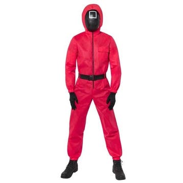 Volwassenen Kostuum Squid Game Guard Deluxe, Verzenden, Nieuw