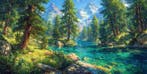 Iconica - Pristine Alpine River - Unique 1/1 XXL (100x200