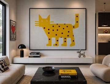 Hamelink - Yellow Polka Dot Cat