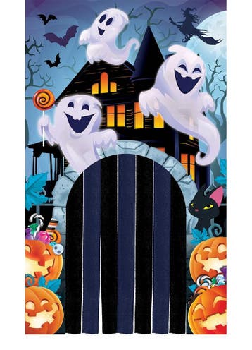 Halloween Deurgordijn Spoken 2,45m, Verzenden