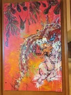 Adélaïde Leferme - Romulus et Remus Mythologie louve pop art