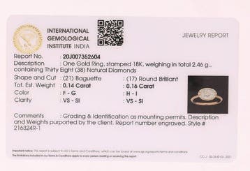 Bague - 18 carats Or rose - 0.30ct. tw. Diamant (Naturelle), Nieuw