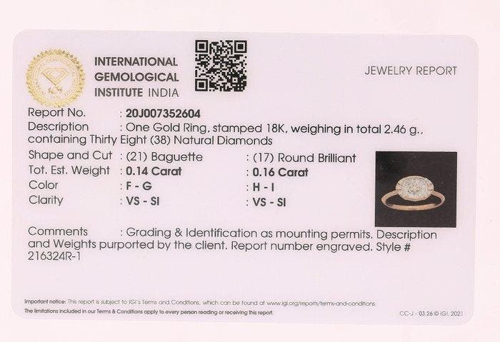 Bague - 18 carats Or rose - 0.30ct. tw. Diamant (Naturelle), Handtassen en Accessoires, Ringen