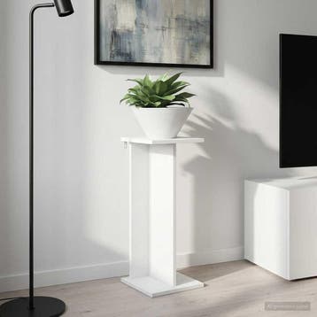 vidaXL Plantenstand Wit 25 x 25,5 x 60,5 cm Bewerkt hout, Verzenden, Nieuw