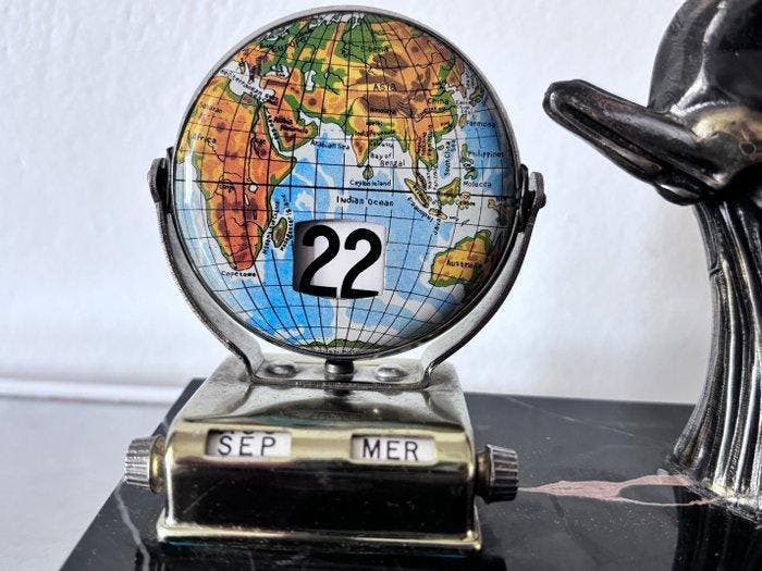 Calendrier perpétuel - Vintage Japan, 1950s Mid-Century Desk, Antiek en Kunst, Curiosa en Brocante