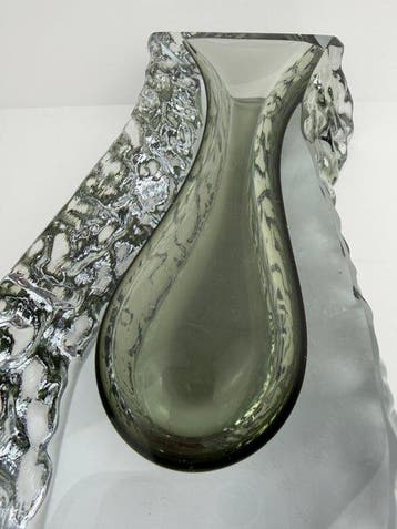 Murano - Sommerso Glass Vase - Vaas - Glas, Antiek en Kunst
