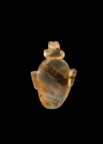 Oude Egypte, late periode agaat Hartamuleet (Zonder