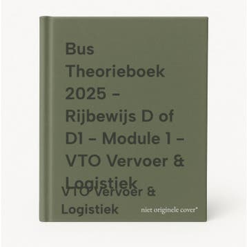 Bus Theorieboek 2025 - Rijbewijs D of D1 - Module 1 - VTO, Boeken, Verzenden, Gelezen, VTO Vervoer & Logistiek