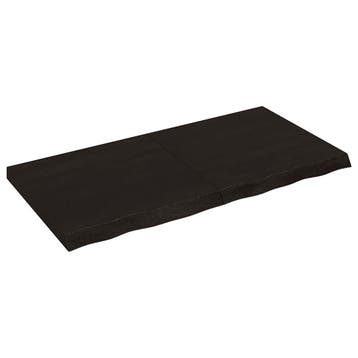 vidaXL Wandschap behandeld massief eikenhout donkerbruin, Verzenden, Nieuw