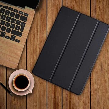iPad Pro 9.7 (2016)  Leren Vouwbare Cover Hoesje Case Zwart, Verzenden
