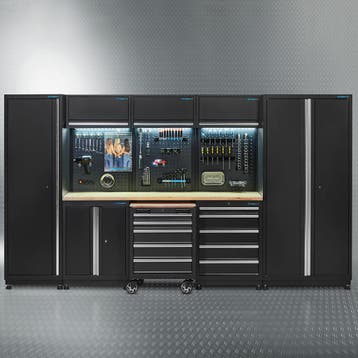 Datona Werkplaatsinrichting PREMIUM met eiken werkblad 350, Doe-het-zelf en Bouw, Ophalen of Verzenden, Nieuw