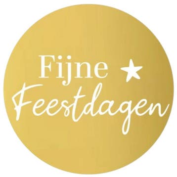 30x Sticker Fijne Feestdagen - Goudfolie - Sluitsticker -, Verzenden