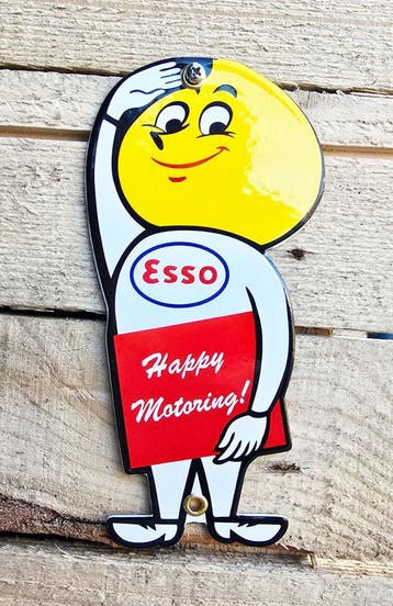 Esso happy motoring emaille bord, Verzamelen, Verzenden, Nieuw