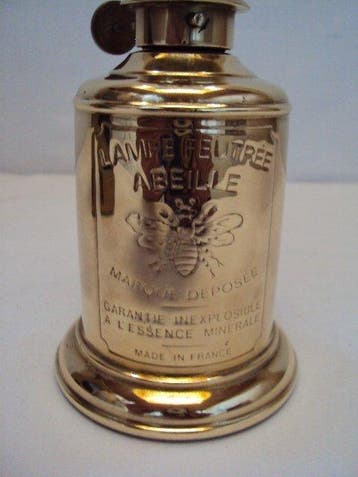 ABEILLE - 1 vraie belle vieille lampe à huile française de