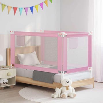 vidaXL Bedhekje peuter 150x25 cm stof roze, Verzenden