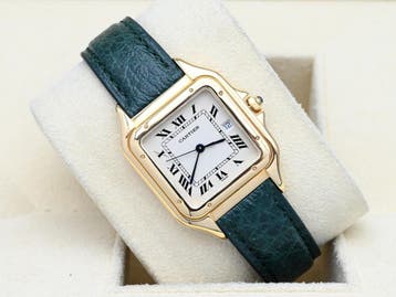 Cartier Panthere Ref. 106000M Year 1990s (Box), Handtassen en Accessoires, Horloges | Heren, Overige merken, Leer, Polshorloge