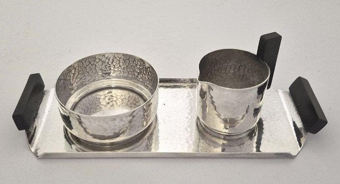 Gero 90 - Georg Nilsson - Suiker en roomstel - Art Deco, ca., Antiek en Kunst, Kunst | Designobjecten
