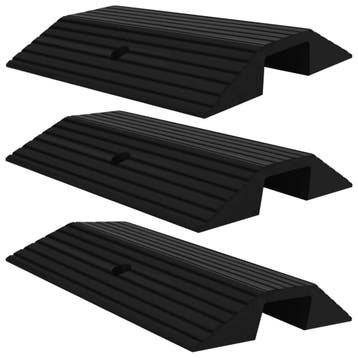 vidaXL Drempelbruggen 3 st 49x40x8 cm rubber, Verzenden