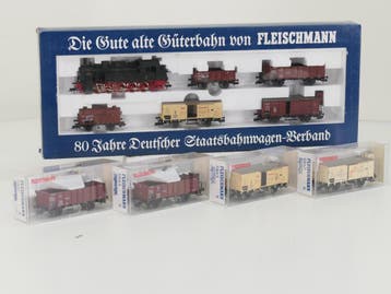 Schaal H0 Fleischmann NEW OLD STOCK COMPLETE SET 4886, 58..., Ophalen of Verzenden, Wagon