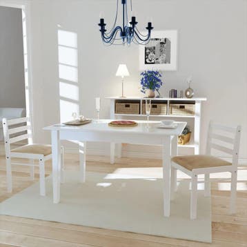 vidaXL Eetkamerstoelen 2 st massief rubberwood en fluweel, Huis en Inrichting, Verzenden, Nieuw