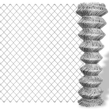 vidaXL Gaashek 25x1 m gegalvaniseerd staal zilverkleurig, Verzenden, Nieuw