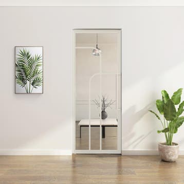 Stalen Taatsdeur - Wit - 4 Vlaks rond - Helder glas, Minder dan 80 cm, Overige typen, Nieuw, Metaal