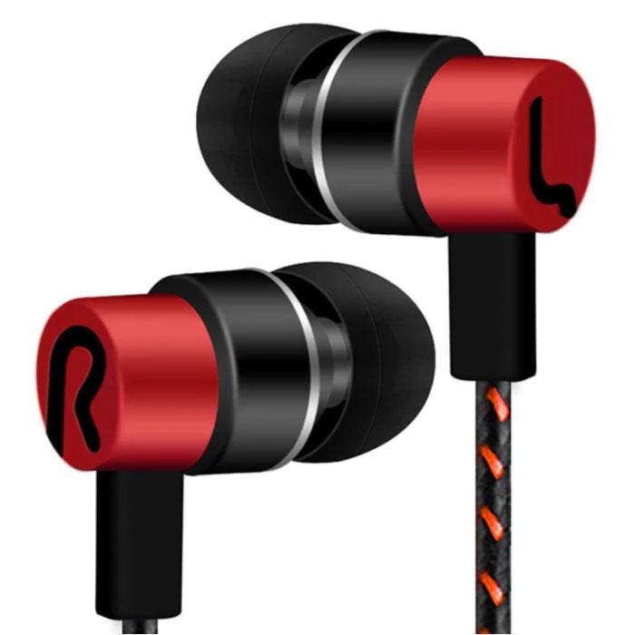 3.5mm AUX Oordopjes Oortjes Wired Earphones Oortelefoon Rood, Télécoms, Téléphonie mobile | Écouteurs, Envoi