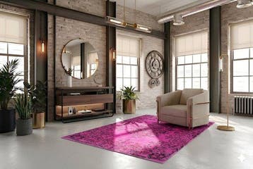 Roze vintage - Vloerkleed - 210 cm - 115 cm - met