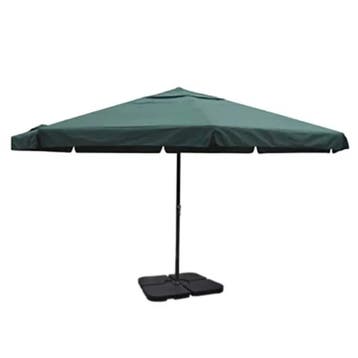 vidaXL Parasol met draagbare voet aluminium (groen), Verzenden