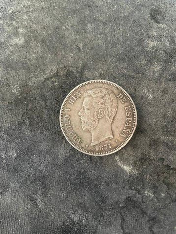 Spanje. 5 Pesetas 1871 + 1898 (Zonder minimumprijs)