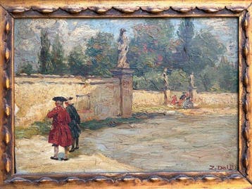 Zaccaria Dal Bò (1872 - 1935) - Scena Veneziana con figure