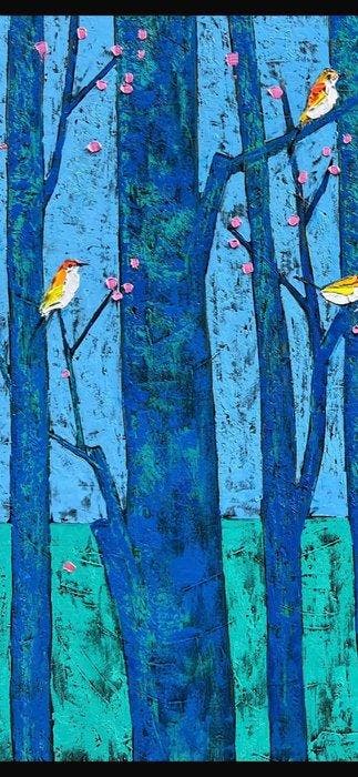 Hoang Anh - Le Chant des Troncs Bleus 120 160 cm