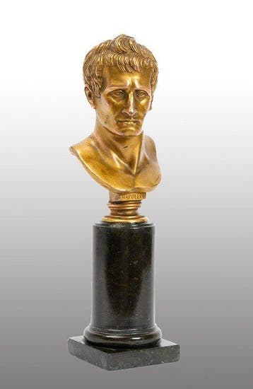 sculptuur, raffigurante Napoleone poggiante su base in marmo, Antiquités & Art
