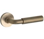 Deurklink op geveerd rozet Frankfurt/Vivo messing antiek, Nieuw