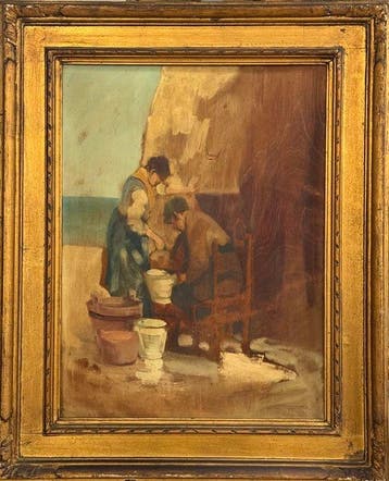 Attilio Achille Bozzato (1886-1954) - Scena a Chioggia