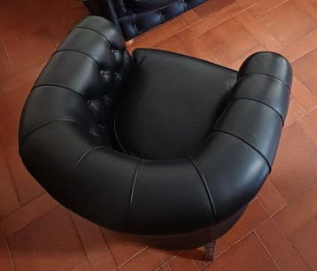 Canapé (2) - CHESTERFIELD - Cuir de veau - Ensemble, Nieuw