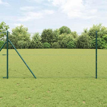 vidaXL zeshoekig gaashek met grondbevestiging 100 x 1,4 m, Verzenden