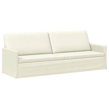vidaXL 3-zits sofa Crèmekleurig 220 x 81 x 82 cm Corduroy, Verzenden