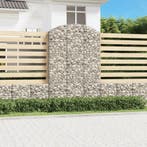 vidaXL Schanskorf gewelfd 150x30x220/240 cm gegalvaniseerd, Tuin en Terras, Verzenden, Nieuw
