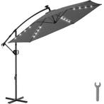 tectake Artemis-parasol, 360° draaibaar, LED-zonne-energie,, Verzenden, Nieuw
