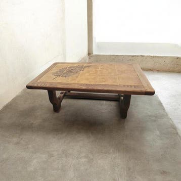 Barrois - Table dappoint - Bois, Pierre - Vallauris, Antiquités & Art
